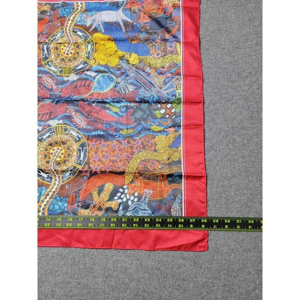 Bulurru Designs Unisex Square Scarf Aboriginal Art Animal Motif Australia‎